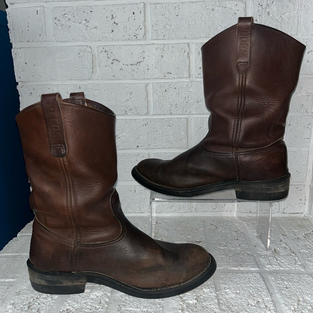 Red Wing 1114 Pecos Leather Pull-On Work Boots Heritage Nailseat Mens Size 10 E